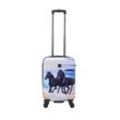 Koffer SAXOLINE "Horse" Gr. B/H/T: 35.00 cm x 54.00 cm x 20.00 cm, bunt (schwarz, mehrfarbig) Koffer Trolleys mit praktischem TSA-Zahlenschloss