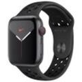 Apple Watch (Series 5) 2019 GPS 44 mm - Aluminium Silber - Sportarmband Schwarz