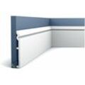 Orac - Sockelleiste Decor SX206 luxxus contour Zierleiste Stuckleiste Zeitloses Klassisches Design weiß 2 m - weiß