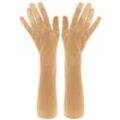 Satin-Handschuhe, gold, 55 cm