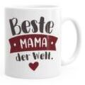 MoonWorks Tasse Kaffee-Tasse Beste/r Mama/Papa der Welt Geschenk Mütter Väter Geburtstag Weihnachten Danke sagen Moonworks®