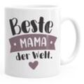 MoonWorks Tasse Kaffee-Tasse Beste/r Mama/Papa der Welt Geschenk Mütter Väter Geburtstag Weihnachten Danke sagen Moonworks®