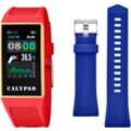 CALYPSO WATCHES K8502/3 Smartwatch Set, 2-tlg., mit blauem Wechselband, blau|rot