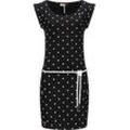 Ragwear Sommerkleid Tag Dots leichtes Baumwoll Kleid mit Pünktchen-Muster, schwarz