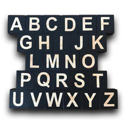 Holz Würfel Buchstaben Grau Nummer Zahlen Deko Aufsteller Schriftzug Home Name