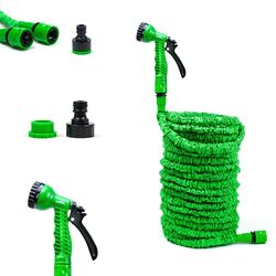 Grafner Flexibler Gartenschlauch dehnbarer Wasserschlauch Flexischlauch Grün✔️7,5m✔️15m✔️22,5m✔️30m✔️45m✔️Multifunktionsbrause✔️Neu