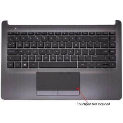 Zum Ersetzen HP 14-DK0001NG schwarze Handauflage Gehäuse Abdeckung UK Tastatur