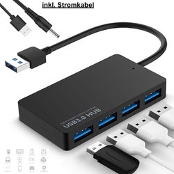 USB 3.0 HUB Verteiler Splitter Adapter Super Speed Datenhub 4 Port für Laptop PC🔥 SONDERANGEBOT 🔥 1-2 TAGE LIEFERUNG 🔥 DE-HÄNDLER 🔥