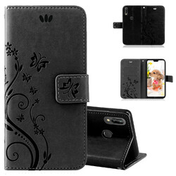 Huawei Handy Tasche Handyhülle Schutz Hülle Blumen Flip Cover Buch Case EtuiHUAWEI MODELL AUSWAHL + FARBAUSWAHL 