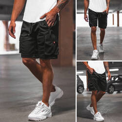 Bermuda Kurzhose Jogging Sporthose Kurze Cargo Shorts Cargohose Herren OZONEE