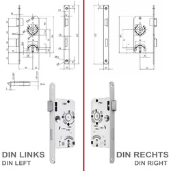 SOTECH Einsteckschloss BB PZ WC Rechts Links Zimmertürschloss Schloss Schlösser