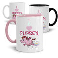 Einhorn-Tasse "I Love Pupsen" - Unicorn | Witzig | Lustig | Geschenk-Idee