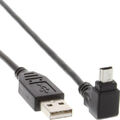 InLine USB 2.0 Mini-Kabel A an Mini-B Stecker 5pol. oben abgewinkelt 90° 1m