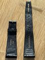 Vintage Original OMEGA Constellation Alligator Uhrenband 19/14mm schwarz Leder