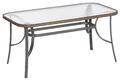 Merxx Gartentisch Tisch eckig Roma, 150 x 80 cm anthrazit/schoko Sicherheitsglas