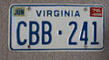 USA Nummernschild Virginia original / gebraucht 1976