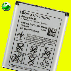 ORIGINAL SONY ERICSSON BST-33 AKKU 950mAh Aino C702 G705 K550i W300i W595 W890i