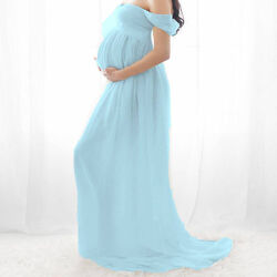 Schwangere Umstandskleid Bandeau Maxikleid Schwangerschaftskleid Fotoshooting