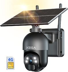 3G/4G LTE Überwachungskamera Aussen mit SIM Karte, Kabellos Solar PTZ IP Kamera