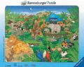Ravensburger Rahmenpuzzle 06690 - Im Tiergarten, 45 Teile, bunt