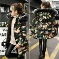 Kinder Camouflage Parka Mantel Mädchen Winter Jacke Outerwear Warm Coat