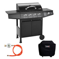 TAINO BASIC 4+1 Gasgrill Abdeckung Set Gasregler BBQ Grill Zubehör Piezo-Zündung