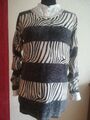 Madeleine Kaschmir Kleid Wolle Pullover Long Pullover Gr.: 36-38 M, schwarz weiß