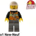 LEGO Figürchen Minifig Feuerwehrmann Feuer Pilot Flugzeug Hubschrauber Helm