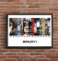 Bon Jovi - Diskographie - Multi Album Kunst Posterdruck - tolles Weihnachtsgeschenk