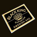 Schwarz King Superior schwedische Axt Vinyl Aufkleber fällen Holz klassisch Vintage Hand