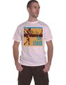 The Clash T Shirt Schwarz Market Band Logo Nue offiziell Herren Weiß