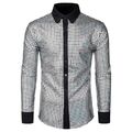 Turn Heads with this Disco Theme Party Shirt aus glitzerndem Paillettenstoff für Herren