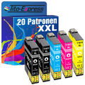 20er Set Patronen PlatinumSerie für Epson 18XL Expression Home XP-30 XP-302 XP-3