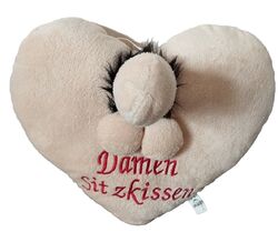 Damen-Sitzkissen aus Plüsch mit Penis Erotik Party Herzkissen Scherzartikel 