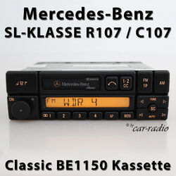 Original Mercedes R107 SL-Klasse Classic BE1150 Autoradio Kassette Becker Radio