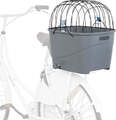 Trixie Fahrradkorb Für Gepäckträger Mit Drahtkuppel Kunststoff Grau
