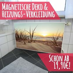 Magnet Heizkörperverkleidung Heizkörperabdeckung Heizung Schutz Motiv StrandGras