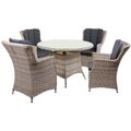 4tlg Lounge Set Garten Sitzgruppe Tisch Stuhl Rattan Optik Veranda Living-XXL