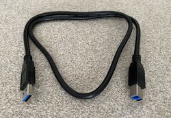 USB3-A - USB3-B Kabel 0,8m schwarz 