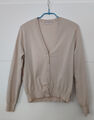 Stefanel Strickjacke Cardigan Gr. L Viskosemix Beige Creme