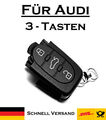 1x Klappschlüssel Gehäuse für Audi 3 Tasten PKW Fernbedienung KS15 - Akku CR2032