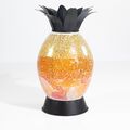 Elambia - Windlicht Ananas - Kerzenglas - Mosaik - Orange / Gelb - 32,5 cm