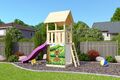 Karibu Kinderspielhaus Spielturm Stelzenhaus Rutsche Garten Holz Lotti natur