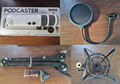 Rode Podcaster MKII USB Mikrofon + PSA1 Studioarm + PSM1 Stoßdämpfer + Popschutz