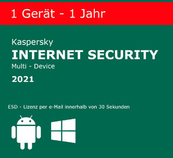 Kaspersky Internet Security 2021/2022 1 PC / 1 Jahr !NEU! !Deutsch! mit Rechnung