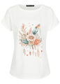 Damen Cloud5ive T-Shirt Kurzarm Shirt Traumfänger Blumen weiß N24036075