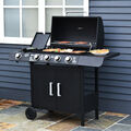 Deluxe Gas BBQ Grill Edelstahl 4 Brenner + 1 Seite Outdoor Grill Party