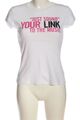 UNITED COLORS OF BENETTON T-Shirt Damen Gr. DE 40 weiß-pink-schwarz Casual-Look