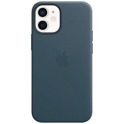 Original Apple iPhone 12 Mini Leder Case MHK83ZM/A Hülle MagSafe in Baltischblau