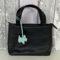 Kleine schwarze Radley-Tasche, blauer Hund, Handclutch-Träger, Night Out oder Partygröße